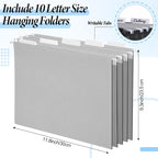 2 Pack Hanging File Holder, 10 Hanging Folders, Metal Mesh, Letter Size Folder Storage, Desktop Storage Cabinets, Office Scho