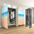 Large Portable Closets for Hanging Clothes | Heavy Duty Clothes Rack with Cover Foldable | Max Load 1000LBS Portable Wardrobe