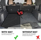 LASFIT Floor Mats & Cargo Mat for Honda Passport 2026, All Weather TPE Custom Fit Passport Floor Liner Accessories, 1st & 2nd Row & Trunk Mat with Backrest Mat Full Set, Black