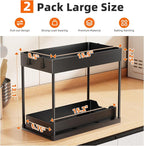 Simple Trending Under Sink Organizer 2 Pack, Sink Pull-Out Sliding Storage Cabinet, 2-Tier Under Shelf Organizer for Kitchen 