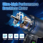 WUDOO 4-in-1 Car Vacuum Cleaner Portable Cordless Dust Remover 20,000 Pa Brushless Motor Powerful Handheld Wireless Charging 
