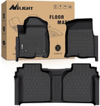 Nilight Floor Mats for Chevy Silverado GMC Sierra 1500 2019-2026 Chevrolet Silverado GMC Sierra 2500HD 3500HD Crew Cab 2020 2021 2022 2023 2024 2025 2026 All Weather Custom Fit Heavy Duty Floor Liners