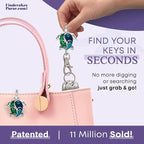 Women’s Bag Charm Key Finder, Car Keychain Hook, Cute Purse Organizer & Tote Bag Accessories, Gifts for Mom - Original