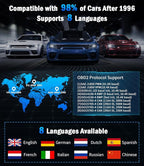 OBD2 Scanner Diagnostic Tool, VEHLIVE V850 Car Code Reader for Check Engine Light with Reset, I/M Readiness, Battery Tester,