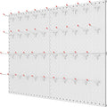 WALMANN 12 x 16 in Metal Pegboard Panels and Hooks for Garage, Tool Organizer Pegboard with Hook - Compatible with 1/8" & 1/4