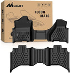 Nilight TPE Floor Mats for Dodge Ram 1500 2500 3500 Bench Seat Crew Cab 2013 2014 2015 2016 2017 2018 & Ram 1500 Classic 2019 2020 2021 2022 2023 2024 All Weather Custom Fit Heavy Duty Floor Liners