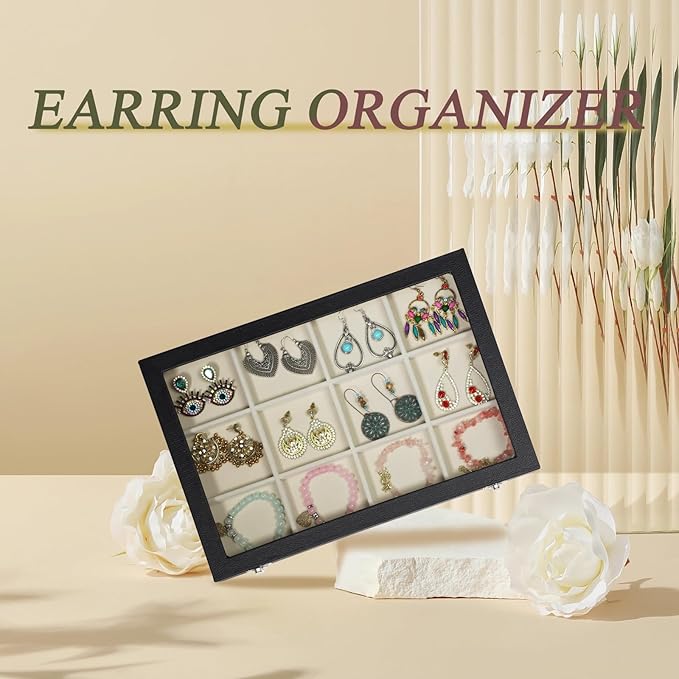 Stratalife Jewelry Organizer Bracelet Holder Organizer Box Earring Storage Drawer Jewelry Display Anti Tarnish Ring Holder Fo