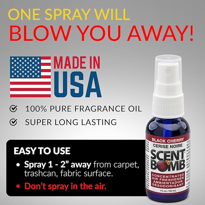 Scent Bomb Air Freshener Spray, Long-Lasting Odor Eliminator - Effective Deodorizer for Home & Car, Fresh Room Spray for Kitc