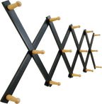 SKOLOO Hat Rack for Wall with 14 Hooks, Solid Wooden, Modern, Expandable Coat Rack Wall Mount for Coats, Hats, Bags, Baseball