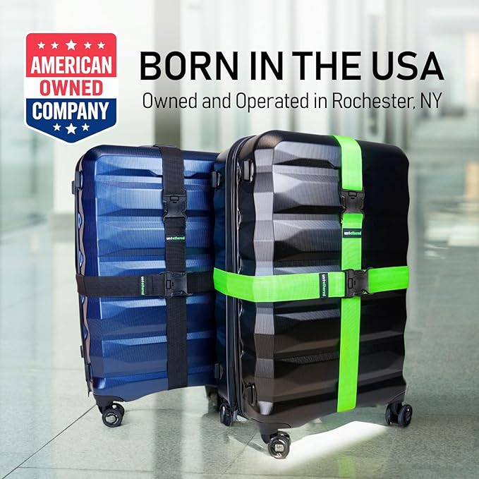 Untethered Luggage Straps | TSA-Approved Suitcase Belts with Heavy-Duty Buckles. Secure Adjustable Travel Accessories for Che