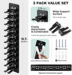2 Pack Hat Organizer for Baseball Caps,Detachable DIY Hat Rack for Wall Hold Up to 22 Hats,Baseball Cap Organizer Cap Holder 