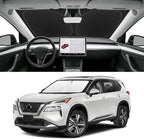 Custom Fit Windshield Sun Shade for Nissan Rogue 2021-2026, Foldable Car Sunshade Accessories with Storage Bag, UV & Heat Reflector, Keep Your Car Cooler