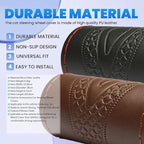 DEEYOTA Car Steering Wheel Cover Universal Fit Round Stitch Steering Wheel Wrap Thin PU Leather Steering Wheel Cover Sewn on 