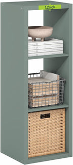 Furinno Cubicle Book Shelf, 3-Cube Bookshelf, Extra Thick Frame Horizontally & Vertically Reversible Bookcase with Open Back,
