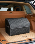 Owleys Cargo Organizer 17.7" - Compact Storage Totes With Lids For SUV, Sedan Or Truck - Durable Car Crate For Travel