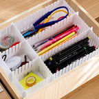 Foraineam 48Pcs Drawer Dividers, Adjustable DIY Grid Divider White Storage Organizer Separator, Socks Underwear Scarves Makeu
