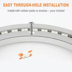TamBee 14 Inch Mute Lazy Susan Bearing Heavy Duty Aluminum Lazy Susan Hardware Kit Rotating Ring Mechanism for Dining Tables,