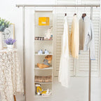 BrilliantJo 6 Shelves Hanging Closet Organizer, 2 Pack Hanging Storage with 4 Side Pockets for Clothes Shoes, 43.5"x12"x12"(B