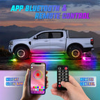 Nilight 4Pcs Aluminum Underglow Neon Accent Strip Lights 396 LEDs Dream Color Door Assist Multi Mode Sound Active Function Music Modes with APP Remote Control Underbody Light Strips for Car Truck RV