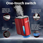LWW Smart Car Air Freshener - 3 Levels Strength with Ventilation Clip, Rechargeable Car Fragrance Atomizer - with 8 10ml Bott