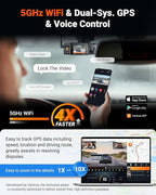 Vantrue N4S 3 Channel Front Inside Rear Dash Cam, 2.7K+1440P+1440P WiFi Dash Camera w/PlatePix™, STARVIS 2 x HDR x IR Night V