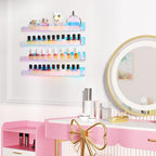 upsimples Acrylic Shelves for Wall Decor, 15" Display Shelf for Perfume, Skincare, Nail Polish, Wall Organizer for Bathroom, 