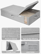 StorageWorks Under Bed Storage with Lid with Underbed Storage Bins