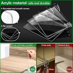 Consevisen Shelf Dividers for Closet Organization and Storage, 12 Pack Acrylic Clear Closet Shelf Dividers for Wood Shelves, 