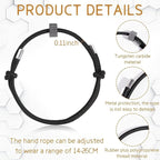 4 pcs Window Breaker Bracelet, Glass Breaking Bracelet, Wrist Strap with Tungsten Carbide Bead Car Safety Escape Wristbands, 