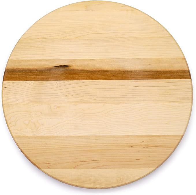 J.K. Adams Wood Lazy Susan Turntable for the Kitchen Table and Countertop, Maple, 18"