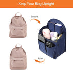 Surblue Backpack Organizer Insert Liner Hanging Travel Rucksack Purse and Handbag Insert Pocket, High-capacity Divider Foldab