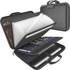 onvvippiv Hard Case Fireproof Document Box, Important File Organizer with Lock Waterproof Zipper, Portable Home Office Travel