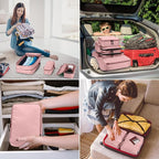 8 Set Compression Packing Cubes for Travel, Waterproof Luggage Organizers, Suitcase Organizer Set for Carry-On & Checked Bagg