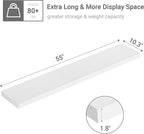 Vivelove 55" Long Floating Shelves for Wall, 10.3" Deeper & Thicker Storage Shelf for Living Room, Kitchen, Farmhouse,Wall Sh