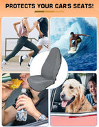 Universal Car Seat Cover Towel, Waterproof Washable Sweat Protection for Front Bucket Seats, Non-Slip Fit, Fits Cars SUVs Tru