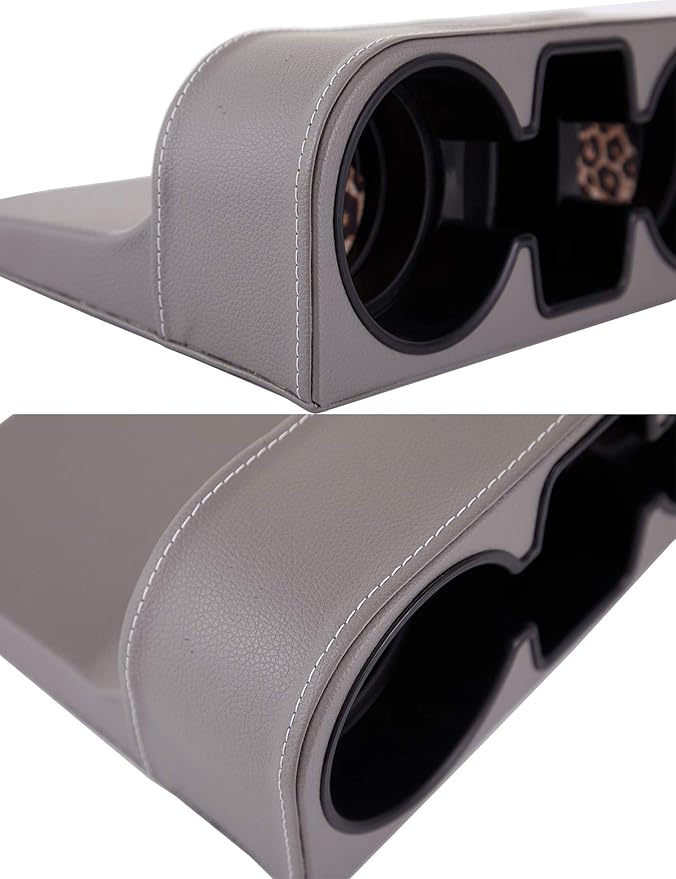 Car Seat Organizer Cup Drink Holders,Multifunctional Gap Filler Storage Box,Insert Organization Helps Reduce Distracted Driving&Holds phone Mount Mug Bottle Cellphones Coasters Wallet Cards (XBD-Gray)