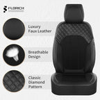 FLORICH Automotive Seat Covers Front Seat Cover Leather & Mesh Car Seat Cover Breathable Cars Seats Protector Cushion Car Int