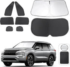 TINGLU Window Shades for Mitsubishi Outlander 2022-2025 2026(NOT for Outlander Sport) Accessories Car Side Full Windows Rear Windshield Sun Shade Camping Sun UV Rays Privacy Protection 8PCS