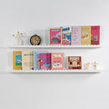 NEXHOME RPO Pine Wood Floating Shelves for Wall, 2-Pack 48 Inch Kids Nursery Book Shelves, Multi-Scene Wall Decor Solid Stora