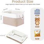 Large Storage Baskets- 15x11x10 inch Storage Bins for Shelves and Closet Organizing, Foldable Fabric Bin for Home Organizatio