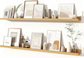 Fun Memories Picture Ledge Shelves Set of 2, 48 Inch Rustic Wall Mounted Floating Shelves with Lip for Home Storage and Décor
