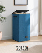 SOLEDI Laundry Hamper with Lid 100L Large & Tall Collapsible Laundry Baskets, Clothes Hamper with Bag Removable Easy to Carry