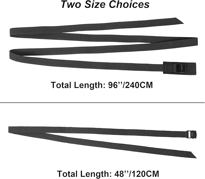 Ayaport Lashing Straps with Buckles Adjustable Cam Buckle Tie Down Cinch Strap for Packing Black 4 Pack