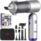 DSP 11-in-1 Handheld Car Vacuum Cleaner, 120W High Power Cordless Vac with 17kPa Suction, Multi-Nozzles for Car, Home, Keyboa
