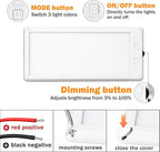 RV Lights Interior,3 Color RV LED Super Bright Fixture,12V RV Ceiling Dome Light with ON/Off Dimmable Switch Energy Saving Gift Package for RV/Camper/Car/Trailer/Boat