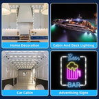12V 300 LEDs Interior Van Light, White LED Ceiling Lighting Kits for Van RV Truck Boats Bus Cargo Trailers Lorries Transit Auto Vehicle, 100 Modules