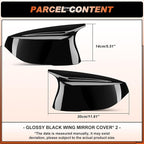 ACLONG Glossy Black Mirror Cover Caps Rearview Side Mirror Covers Fit for Infiniti Q50 2014-2022 Infiniti Q60 2017-2022 Left Driver Side Right Passenger Side-2 PCS