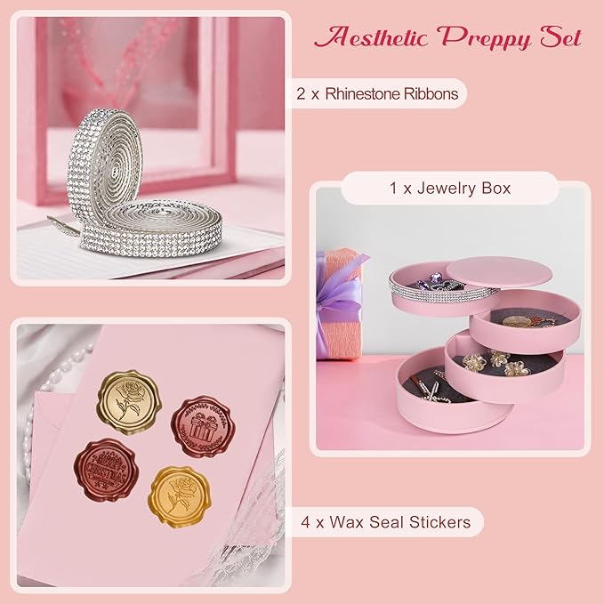 CONBOLA Jewelry Holder Organizer, Christmas Gifts Ideas for Women, Small Jewelry Storage Box Earring Holder, 5-Layer Rotating