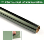 Motoforti Nano Ceramic Car Window Tint Film VLT 50% IRR 60% UVR 99% Green 14.76 ft x 35.43 Inch Privacy Film 2mil PET 1 Pc