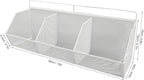 Metal Wire Basket, 3 Grids Wall Hanging Baskets, Wall Mount Slanted Opening Storage Organizer for Kitchen Bathroom Laundry Ro